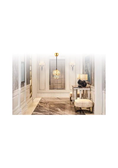 Sultan Tekli Gold Lüx Taşlı Avize Gold Sarı