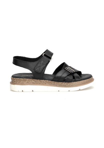 Mammamia D26ys-2905 Kadın Hakiki Deri Düz Sandalet Siyah