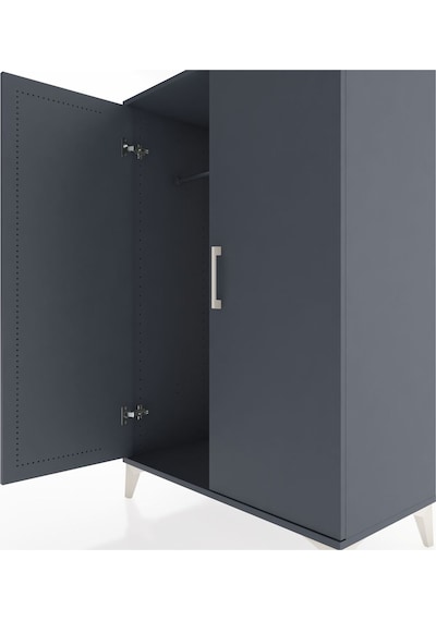 Hyperion Dolap 2 Kapaklı Tek Askılı 88x44x134 Antrasit-antrasit Antrasit