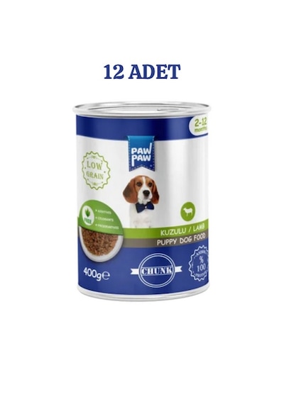 Pawpaw Kuzulu Jöleli Yavru Köpek Maması 400 Gr X 12 Adet