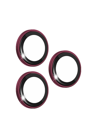 Apple iPhone Uyumlu 18 Pro Max Wiwu Lg-003 Lens Guard Çizilmeye Karşı Dayanıklı Safir Kamera Lens Koruyucu Bordo