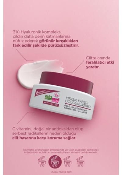Sebamed Wrinkle Filler Kırışıklık Karşıtı Krem Dolgunlaştırıcı 50 Ml