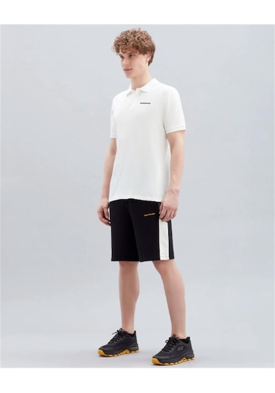 Skechers S211800-102 Polo M Kısa Kollu Erkek Polo Tişört Beyaz