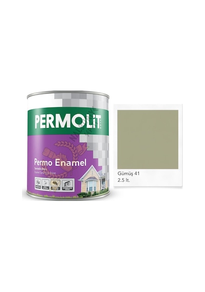 Permolit Enamel Sentetik Yağlı Boya Gümüş 2.5 Lt. 2.5 L