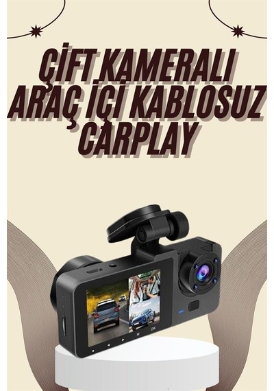 Gece Görüşlü Dvr 3 Lensli Araç İçi Sürüş Kamerası Video Kaydedici 91898413
