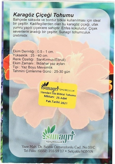 SunaGRi Çin Karanfil Çiçek Tohumu