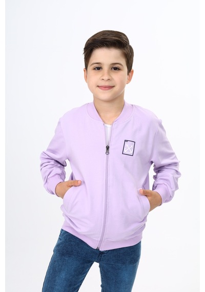 Toontoy Kids Toontoy Erkek Çocuk Kolej Yaka Fermuarlı Cepli Nakış Baskılı Örme Hırka - 2 İplik Lila Toontoy Kids Toontoy Erkek Çocuk Kolej Yaka Fermuarlı Cepli Nakış Baskılı Örme Hırka - 2 İplik Lila
