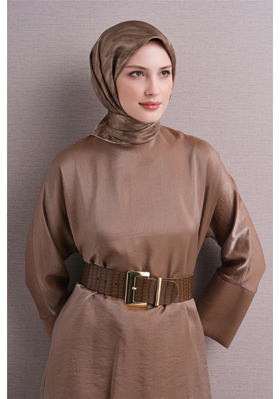 Armine Sura İpek Eşarp 2026-2027 - Sonbahar Kış-asm9630 Açık Vizon