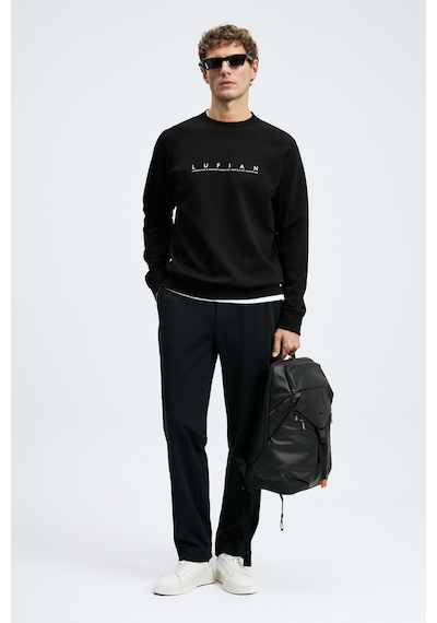Lufian Cooper Erkek Sweatshirt Siyah Siyah 112030198100100