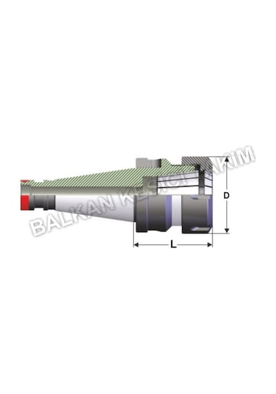 BT40 ER32x100 Pens Başlığı 100mm Boy Er Tip Pens Tutucu Başlık