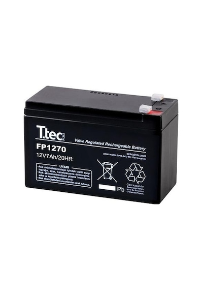 Ttec 12v 7amper Fp1270 Kuru Tip Akü 2024 Üretim