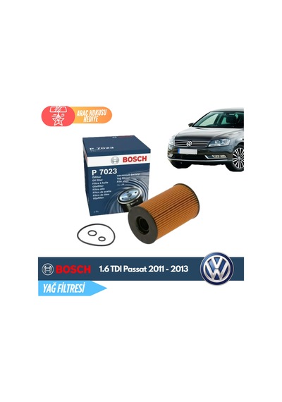 Volkswagen Passat 1.6 Dizel 2011 - 2013 Model Yağ Filtresi