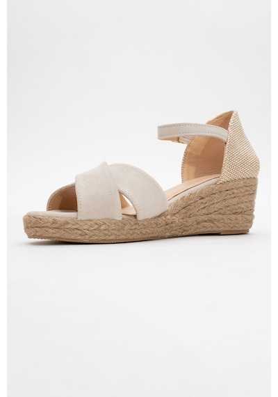 Luvishoes Luvi Shoes Miria Bej Süet Hakiki Deri Çapraz Bantlı Kadın Dolgu Topuklu Sandalet Süet Bej Luvishoes Luvi Shoes Miria Bej Süet Hakiki Deri Çapraz Bantlı Kadın Dolgu Topuklu Sandalet Süet Bej