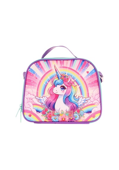 Kaukko Kids Kız Çocuk Isı Yalıtımlı Okul/piknik Beslenme Çantası Unicorn L7249 Mor - Mavi