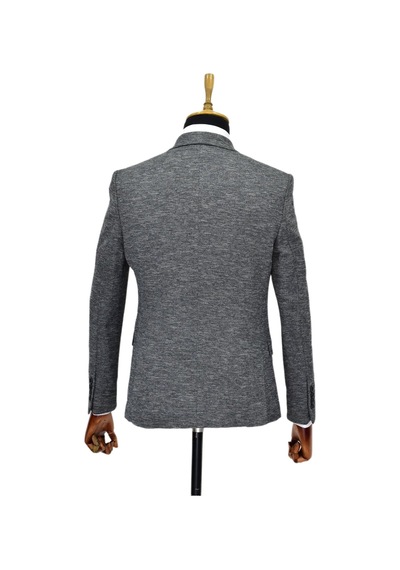 Erkek Tek Spor Ceket Çift Yırtmaçlı Bgl-st03972 Koyu Gri
