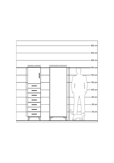 Kronos Dolap Tek Raflı 7 Çekmeceli Tek Kapaklı 44x59x182 Çam-... Çam Kronos Dolap Tek Raflı 7 Çekmeceli Tek Kapaklı 44x59x182 Çam-... Çam