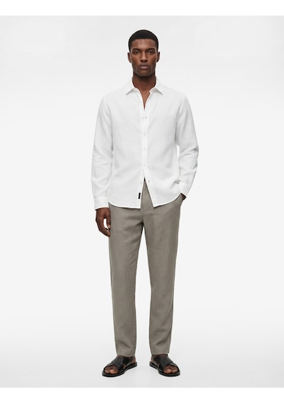Koton Pamuklu Uzun Kollu Klasik Yaka Slim Fit Gömlek Beyaz 6sam60095hw