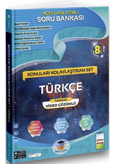 8. Sınıf Türkçe Konu Anlatımlı Soru Bankasızeka Küpü Yayınları