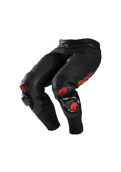 Furygan Drack Deri Motosiklet Pantolonu Siyah Kırmızı