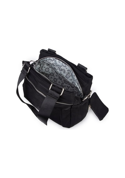 Nas Bag Kadın Çok Bölmeli Orta Boy Çapraz Omuz Çantası 30x24 Cm Siyah Diğer