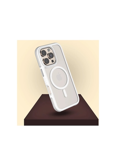 Venco - 808 - Apple iPhone Uyumlu 16 Pro Max Orbit Magsafe Kapak - Glblseme - - Siyah Sıyah