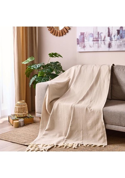 Dc Home Trendy Koltuk Şalı - Bej - 170x230 Cm Bej