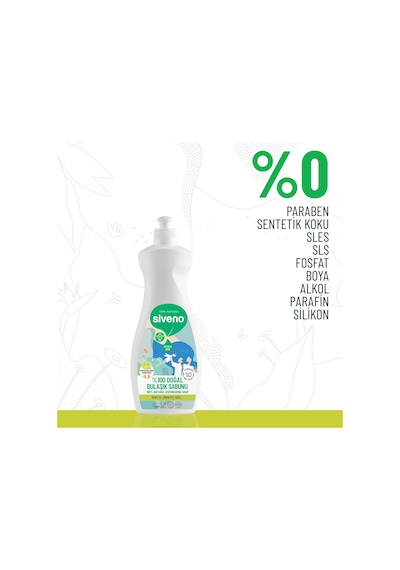 Siveno %100 Doğal Bulaşık Sabunu Bitkisel Elde Bulaşık Sabunu Nemlendirici Vegan 500 ML
