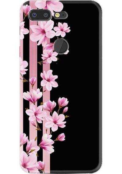 General Mobile Gm 9 Pro Kılıf Silikon Pink Flowers 3 1393