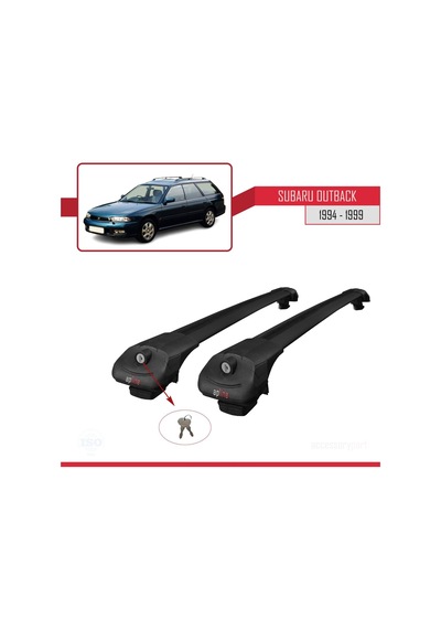 Subaru Outback 1994-1999 Arası İle Uyumlu Ace-1 Ara Atkı Tavan Barı Siyah