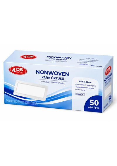 Ds Sağlık Nonwoven Yara Örtüsü 9cm 25cm 50'li