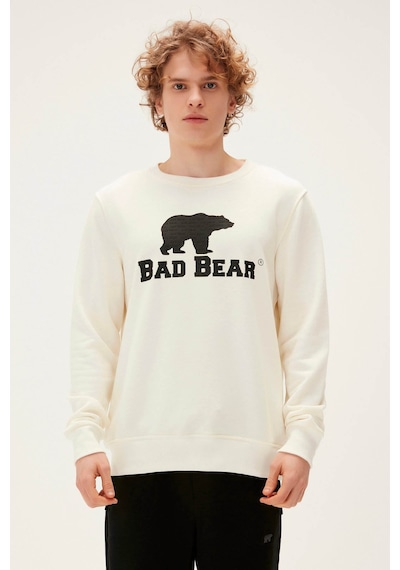 Bad Bear 22.02.12.007-c108 Logo Crewneck Erkek Sweatshirt 001 Beyaz
