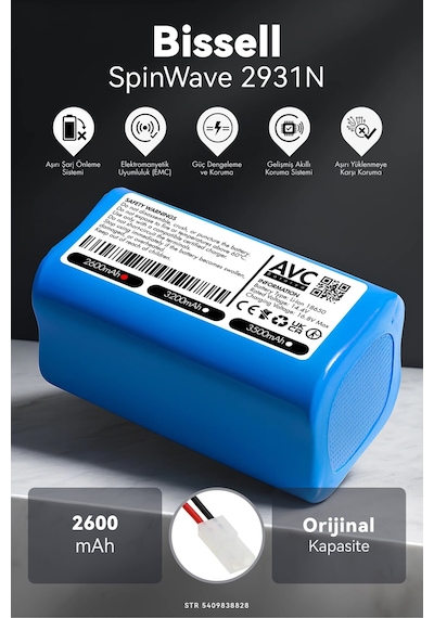 Bissell Spinwave 2931n 2600mah Robot Süpürge Bataryası D.k