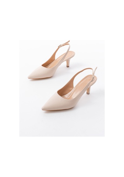 St-1152 Bej Günlük 7 Cm Topuklu Kadın Ayakkabı
