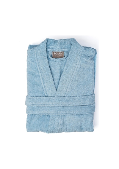 Soley HV.KIMONO.01 %100 Pamuklu Kimono Bornoz Mavi