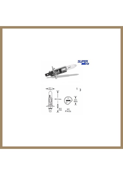 Bezos Super Light H1 Halojen Far Ampülü 12 Volt 60-55 Watt 22