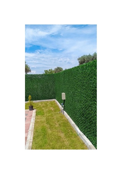Tr Çim Çit Bahçe Teli Yapay Çim Örgülü Uv Dayanıklı Yeşil Çit, 100 Cm X 17 Mt 98 x 98