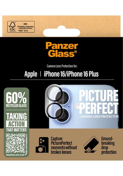 Panzerglass Pictureperfect Apple Uyumlu iPhone 16 16 Plus Kamera Lens Koruyucu