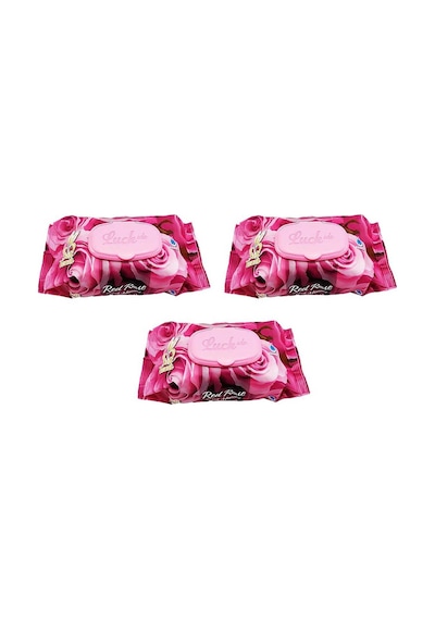 3 Paket Red Rose Islak Havlu Mendil 90 Adet Kapaklı Gül Kokulu-9090087505148