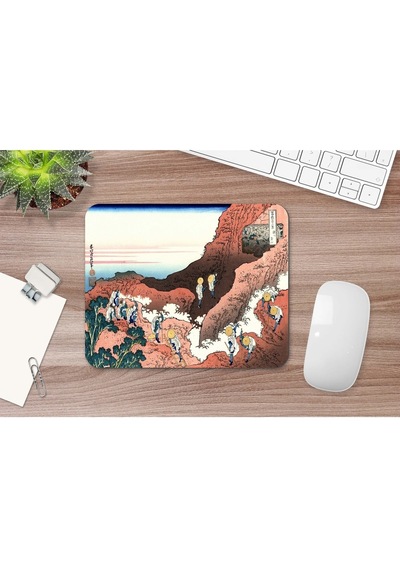 Hokusai Climbing On Mt. Fuji 17 X 21 Cm Mouse Pad Mousepad