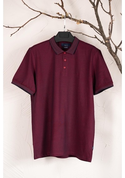 Polo Yaka Büyük Beden Suprem Penye Erkek T-Shirt Petrol Mavisi