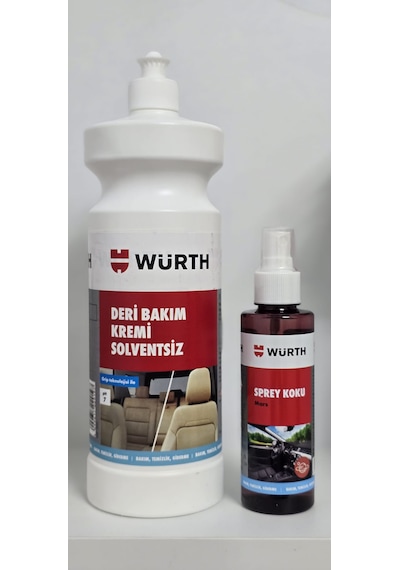 Würth Deri Bakım Kremi 1lt Solventsiz + Würth Araç Kokusu Mars 1