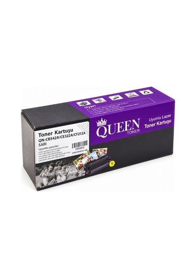 Queen Qn-cb542a Ce322a Cf212a Uyumlu Sarı Toner Kartuşu