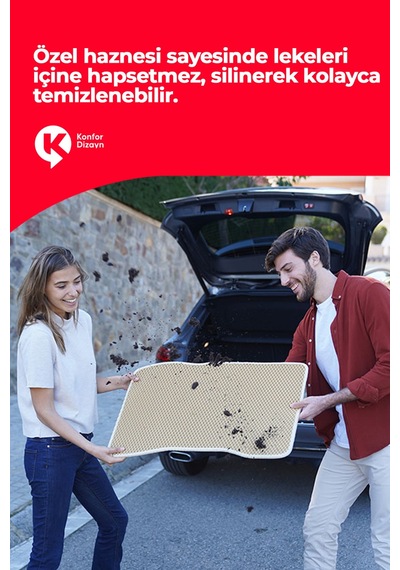 Bora 1998 - 2005 Uyumlu Hücreli Yüzey Eva Paspas Seti Siyah Yüzey Paspas Takımı