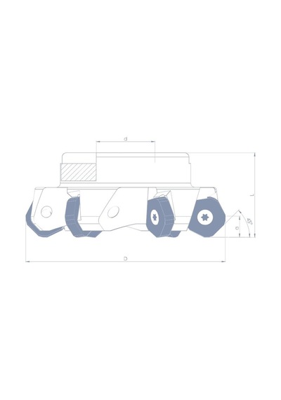 Fett Vrf45 - Pn12 - D080 - D27 - Z06 Vorgen Freze Takımı