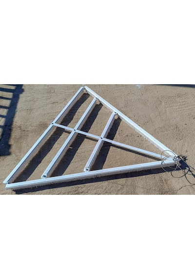 Premium Halı Kumlama Ve Granül Fırçası 200 Cm Üçgen Beyaz