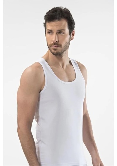 Cacharel 1401 Erkek Atlet - Beyaz Çok Renkli