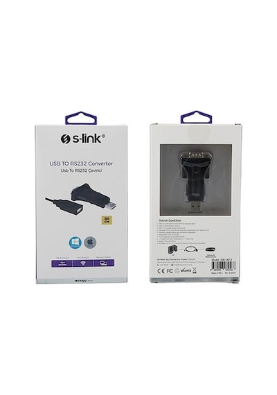 S-Link Swapp Sw-U612 Siyah Usb To Rs232 Çevirici