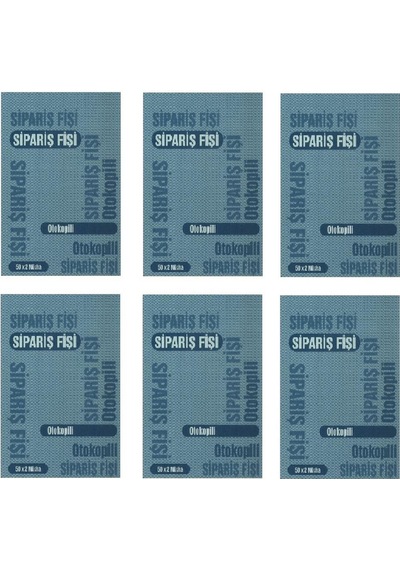 Sipariş Fişi Otokopili A5 Gürmat Otokopili Sipariş Fişi 14X20 6 A N11.4933