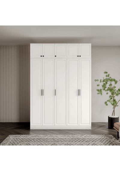 Milas 5 Kapaklı Komple Mdf Yüklüklü Gardırop