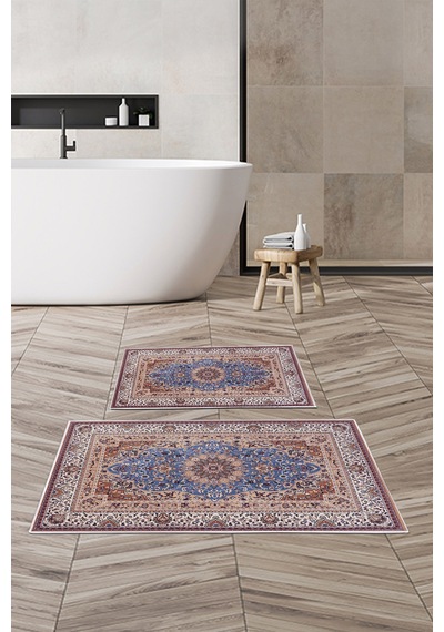 Alanur Trend Kaymaz Taban Dijital Banyo Takımı Kt443 Mavi